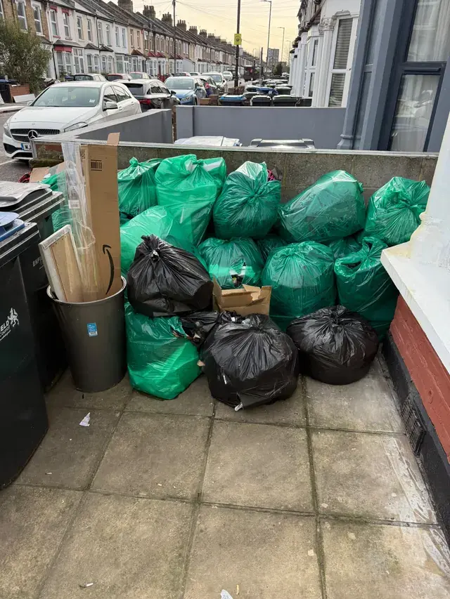 General waste removal in Bow, before