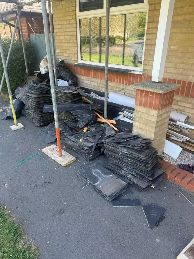Builders waste in Leyton, before